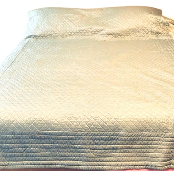 Vintage Peking Handicraft Sage Quilt Spread - Picture 2 of 6